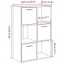 Estantería de madera de ingeniería roble artisan 60,5x30x90 cm de , Librerías y estanterías - Ref: Foro24-855971, Precio: 103...