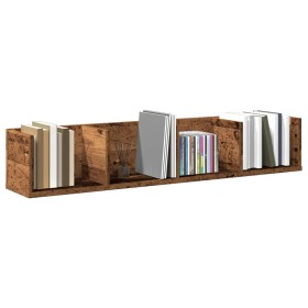 Estante pared para CD madera ingeniería envejecida 100x18x18 cm de , Estantes y estanterías - Ref: Foro24-855950, Precio: 35,...