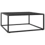 Mesa de centro negra con vidrio negro 80x80x35 cm de vidaXL, Mesas de centro - Ref: Foro24-322876, Precio: 75,29 €, Descuento: %