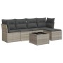 Set de sofás de jardín 6 pzas y cojines ratán sintético gris de , Conjuntos de jardín - Ref: Foro24-3325278, Precio: 369,07 €...