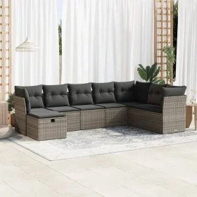 Set de sofás de jardín y cojines 8 piezas ratán sintético gris de , Conjuntos de jardín - Ref: Foro24-3325336, Precio: 476,28...