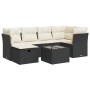 Set de sofás de jardín 7 pzas con cojines ratán sintético negro de , Conjuntos de jardín - Ref: Foro24-3325292, Precio: 420,4...