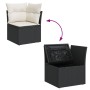 Set de sofás de jardín 7 pzas con cojines ratán sintético negro de , Conjuntos de jardín - Ref: Foro24-3325292, Precio: 420,4...