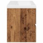 Mueble con lavabo integrado madera envejecida 91x39,5x49 cm de , Tocadores de baño - Ref: Foro24-3328927, Precio: 320,64 €, D...