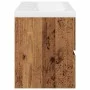 Mueble con lavabo integrado madera envejecida 91x39,5x49 cm de , Tocadores de baño - Ref: Foro24-3328927, Precio: 300,41 €, D...