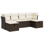 Set sofás de jardín 6 piezas y cojines ratán sintético marrón de , Conjuntos de jardín - Ref: Foro24-3325329, Precio: 370,78 ...