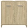 Set de muebles de baño 3 pzas madera contrachapada roble Sonoma de , Muebles de baño - Ref: Foro24-3324971, Precio: 91,16 €, ...