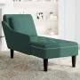 Tumbona almohada y reposabrazo derecho terciopelo verde oscuro by , Daybeds - Ref: Foro24-4009774, Price: 184,55 €, Discount: %