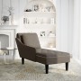 Tumbona almohada reposabrazo derecho cuero gris oscuro de , Divanes - Ref: Foro24-4009858, Precio: 163,20 €, Descuento: %
