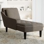 Tumbona almohada reposabrazo derecho cuero gris oscuro de , Divanes - Ref: Foro24-4009858, Precio: 163,20 €, Descuento: %