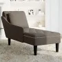 Tumbona almohada reposabrazo derecho cuero gris oscuro de , Divanes - Ref: Foro24-4009858, Precio: 160,75 €, Descuento: %