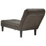 Tumbona almohada reposabrazo derecho cuero gris oscuro de , Divanes - Ref: Foro24-4009858, Precio: 160,75 €, Descuento: %