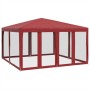 Carpa para fiestas con 8 paredes de malla HDPE rojo 4x4 m de , Tiendas de campaña - Ref: Foro24-4010065, Precio: 130,04 €, De...