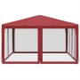 Carpa para fiestas con 8 paredes de malla HDPE rojo 4x4 m de , Tiendas de campaña - Ref: Foro24-4010065, Precio: 130,04 €, De...