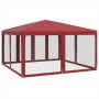 Carpa para fiestas con 8 paredes de malla HDPE rojo 4x4 m de , Tiendas de campaña - Ref: Foro24-4010065, Precio: 130,04 €, De...