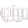 Carpa para fiestas con 8 paredes de malla HDPE rojo 4x4 m de , Tiendas de campaña - Ref: Foro24-4010065, Precio: 130,04 €, De...