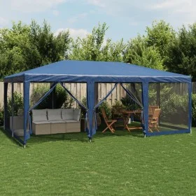 Carpa para fiestas con 10 paredes de malla HDPE azul 6x4 m de , Tiendas de campaña - Ref: Foro24-4010067, Precio: 162,19 €, D...