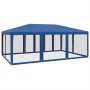 Carpa para fiestas con 10 paredes de malla HDPE azul 6x4 m de , Tiendas de campaña - Ref: Foro24-4010067, Precio: 165,02 €, D...