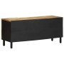 Mueble de TV madera maciza de mango rugosa negro 105x33,5x46 cm de , Almacenamiento para CD y DVD - Ref: Foro24-4018628, Prec...