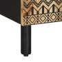 Mueble de TV madera maciza de mango rugosa negro 105x33,5x46 cm de , Almacenamiento para CD y DVD - Ref: Foro24-4018628, Prec...