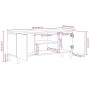 Mueble de TV madera maciza de mango rugosa negro 105x33,5x46 cm de , Almacenamiento para CD y DVD - Ref: Foro24-4018628, Prec...