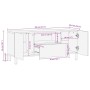 Mueble de TV madera maciza de mango rugosa negro 105x33,5x46 cm de , Almacenamiento para CD y DVD - Ref: Foro24-4018642, Prec...