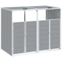 Cobertizo contenedores dobles basura acero gris 144x81x113 cm de , Soportes para contenedores de residuos - Ref: Foro24-40061...