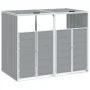 Cobertizo contenedores dobles basura acero gris 144x81x113 cm de , Soportes para contenedores de residuos - Ref: Foro24-40061...