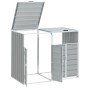Cobertizo contenedores dobles basura acero gris 144x81x113 cm de , Soportes para contenedores de residuos - Ref: Foro24-40061...