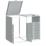 Cobertizo contenedores dobles basura acero gris 144x81x113 cm de , Soportes para contenedores de residuos - Ref: Foro24-40061...