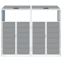 Cobertizo contenedores dobles basura acero gris 144x81x113 cm de , Soportes para contenedores de residuos - Ref: Foro24-40061...