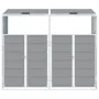 Cobertizo contenedores dobles basura acero gris 144x81x113 cm de , Soportes para contenedores de residuos - Ref: Foro24-40061...
