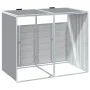Cobertizo contenedores dobles basura acero gris 144x81x113 cm de , Soportes para contenedores de residuos - Ref: Foro24-40061...