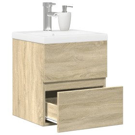 Set de muebles de baño 2 pzas madera contrachapada roble Sonoma de , Muebles de baño - Ref: Foro24-3325032, Precio: 122,88 €,...