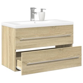 Set de muebles de baño 2 pzas madera contrachapada roble Sonoma de , Muebles de baño - Ref: Foro24-3325047, Precio: 205,59 €,...
