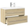 Set de muebles de baño 2 pzas madera contrachapada roble Sonoma de , Muebles de baño - Ref: Foro24-3325047, Precio: 205,59 €,...
