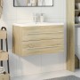 Set de muebles de baño 2 pzas madera contrachapada roble Sonoma de , Muebles de baño - Ref: Foro24-3325047, Precio: 205,59 €,...