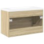 Set de muebles de baño 2 pzas madera contrachapada roble Sonoma de , Muebles de baño - Ref: Foro24-3325047, Precio: 205,59 €,...