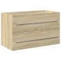 Set de muebles de baño 2 pzas madera contrachapada roble Sonoma de , Muebles de baño - Ref: Foro24-3325047, Precio: 205,59 €,...