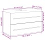 Set de muebles de baño 2 pzas madera contrachapada roble Sonoma de , Muebles de baño - Ref: Foro24-3325047, Precio: 205,59 €,...