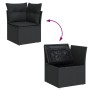 Set de sofás de jardín con cojines 9 pzas ratán sintético negro de , Conjuntos de jardín - Ref: Foro24-3325341, Precio: 577,6...