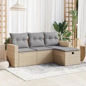 Juego de sofás jardín con cojines 4 pzas ratán sintético beige de , Conjuntos de jardín - Ref: Foro24-3325355, Precio: 295,46...