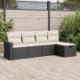 Set de muebles de jardín 5 pzas y cojines ratán sintético negro de , Conjuntos de jardín - Ref: Foro24-3325362, Precio: 305,2...