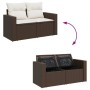 Set comedor de jardín 5 piezas y cojines ratán sintético marrón de , Conjuntos de jardín - Ref: Foro24-3325369, Precio: 330,6...