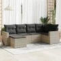 Set de sofás de jardín 6 pzas y cojines ratán sintético gris de , Conjuntos de jardín - Ref: Foro24-3325388, Precio: 424,69 €...
