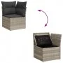 Set de sofás de jardín 6 pzas y cojines ratán sintético gris de , Conjuntos de jardín - Ref: Foro24-3325388, Precio: 424,69 €...