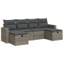 Set de muebles de jardín 6 pzas y cojines ratán sintético gris de , Conjuntos de jardín - Ref: Foro24-3325426, Precio: 369,35...