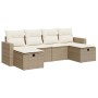 Juego de sofás jardín con cojines 6 pzas ratán sintético beige de , Conjuntos de jardín - Ref: Foro24-3325424, Precio: 454,96...