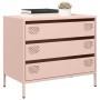 Aparador de acero laminado en frío rosa 68x39x58,5 cm de , Aparadores - Ref: Foro24-851293, Precio: 84,26 €, Descuento: %