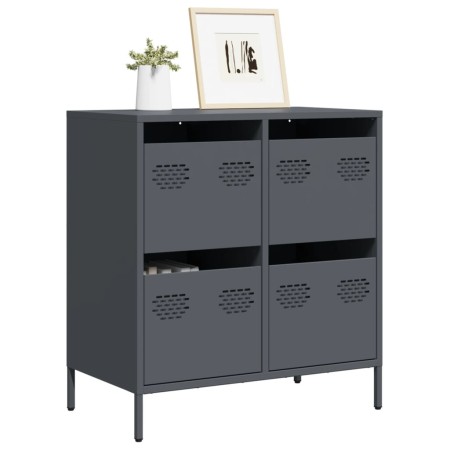 Aparador de acero laminado en frío antracita 68x39x73,5 cm de , Aparadores - Ref: Foro24-851258, Precio: 100,99 €, Descuento: %